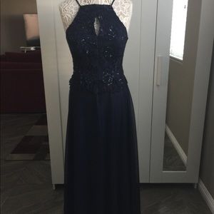 Navy Blue Long Gown